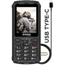Смартфон Sigma Mobile X-treme PR68 Type-C Black UA