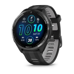 Garmin Forerunner 965 Carbon Gray Titanium Bezel w. Blk Case and Blk/Powder Gray S. Band (010-02809-00/10)