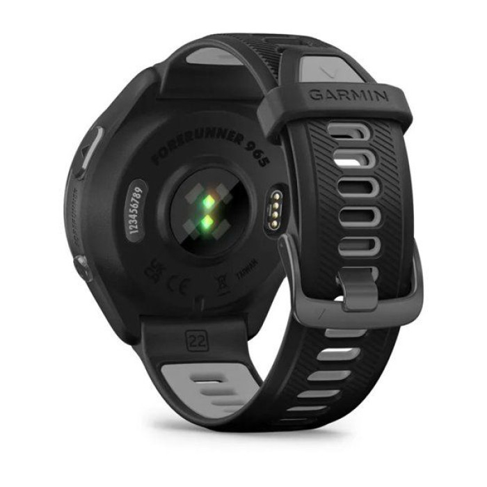 Garmin Forerunner 965 Carbon Gray Titanium Bezel w. Blk Case and Blk/Powder Gray S. Band (010-02809-00/10)