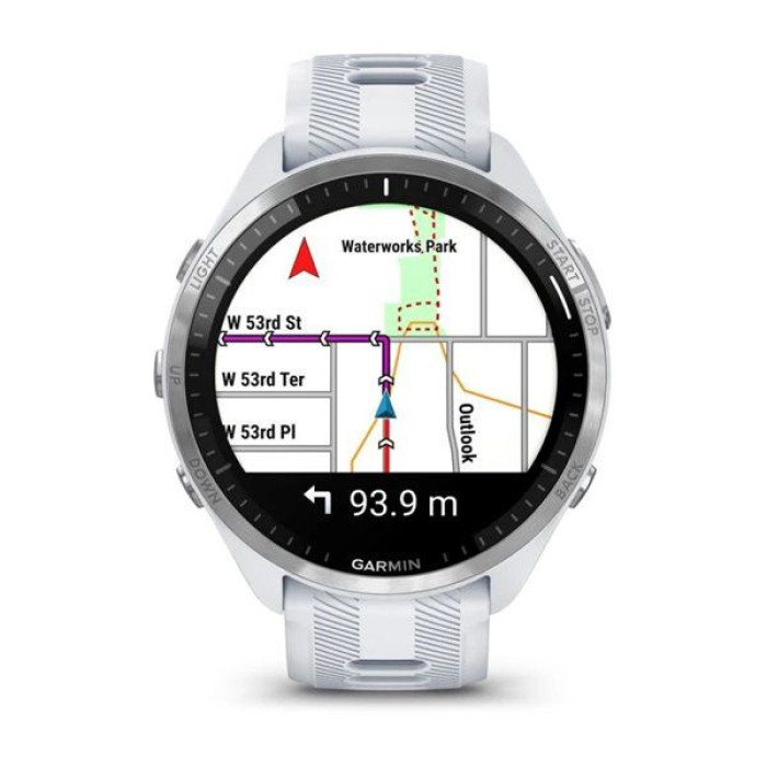 Garmin Forerunner 965 Titanium Bezel w. Whiteston Case and Whiteston/Powder Gray S. Band (010-02809-01/11)