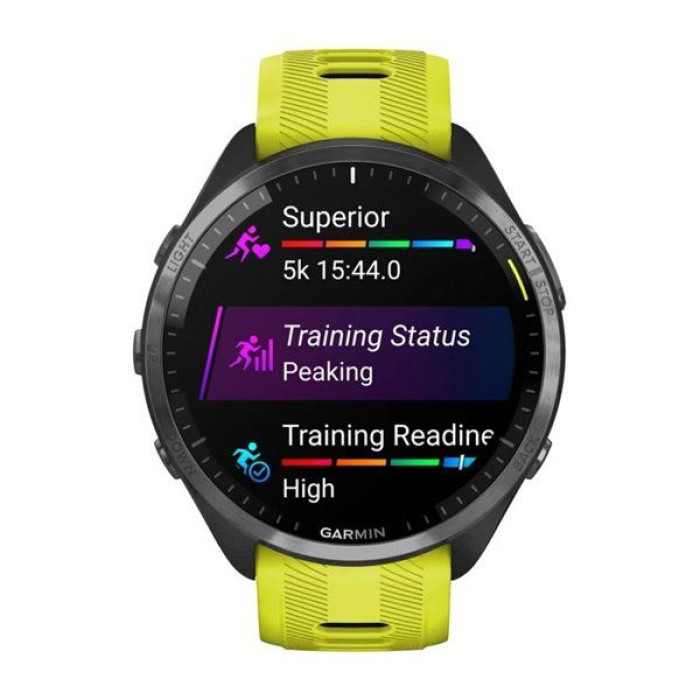Garmin Forerunner 965 Carbon Gray Titanium Bezel w. Black Case and Amp Yell/Black S. Band (010-02809-02/12)