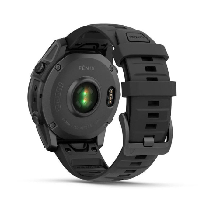 Garmin Fenix E 47mm AMOLED Slate Gray Steel with Black Silicone Band (010-03025-03/01)