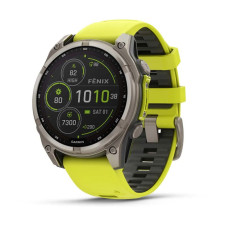 Garmin Fenix 8 47mm Solar Sapphire Titanium w. Amp Yellow/Graphite Silicone Band (010-02906-20/21)