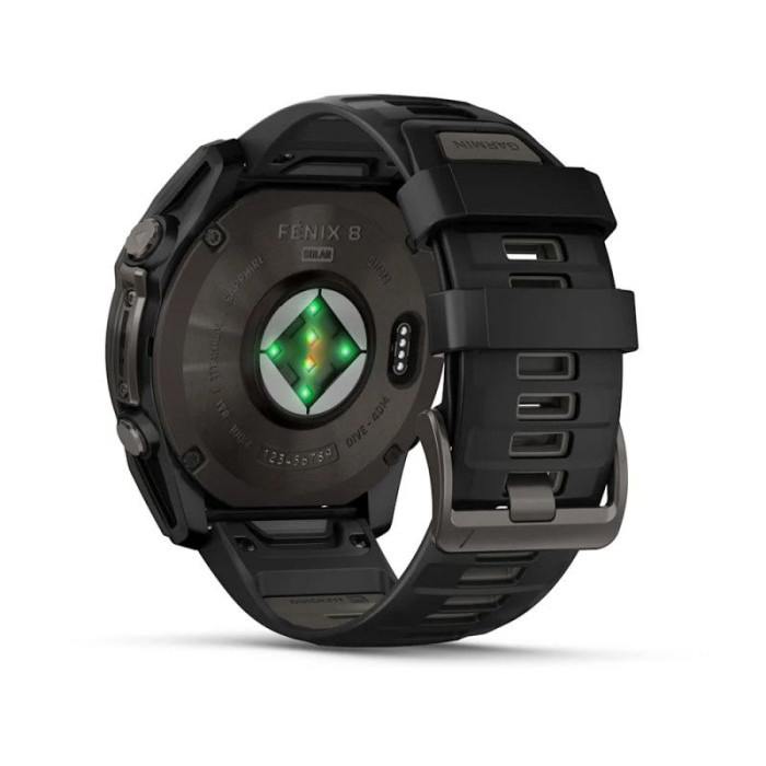 Garmin Fenix 8 51mm Solar Sapphire Carbon Gray DLC Titanium w. Black/Pebble Gray S. Band (010-02907-10/11)