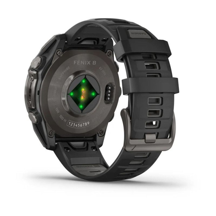 Garmin Fenix 8 47mm Solar Sapphire Carbon Gray DLC Titanium w. Black/Pebble Gray S. Band (010-02906-10/11)