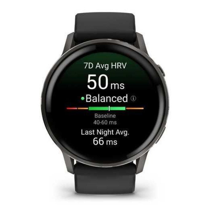 Garmin Venu 4 45 mm Slate with Black Silicone Band (010-03014-00)
