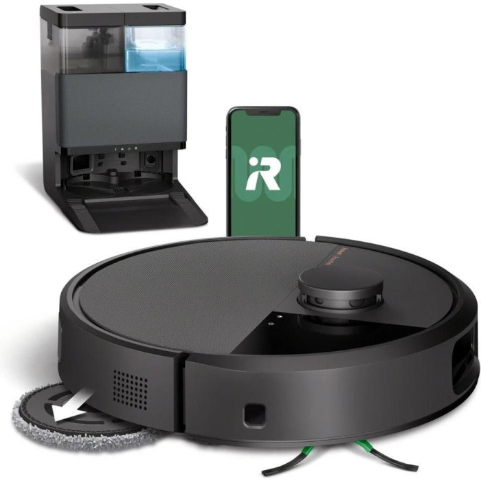 Робот-пилосос з вологим прибиранням iRobot Roomba Combo 505+ AutoWash dock Black (N185040)